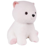 hug and luv plush toys puppy dog white furry soft stuffed animal