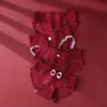 Cotton Antibacterial Girls’ Briefs – Soft Red Triangle Underwear with 100% Cotton