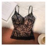 Jacquard Lace Back Beauty Padded Camisole Top