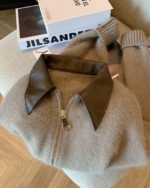 Lazy Soft Knit Zip-Up Cardigan Sweater Women Elegant Outerwear - Image 4