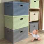 Foldable Fabric Storage Box - Large Organizer for Clothes & Quilts - Image 3