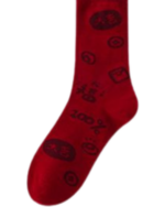 Red Lucky Mid Calf Socks Festive Matching Couple Socks - Image 2