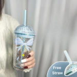 Bowknot Straw Cup – Trendy Large-Capacity Milk & Drink Cup - Image 3