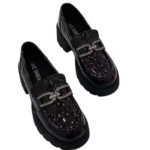 Leather Platform Loafers - Classic Mirror-Finish Chunky Shoes - Image 7