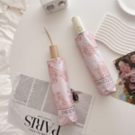 French Style Sun & Rain Umbrella - Durable Automatic Folding UV Protection - Image 4