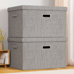 Foldable Fabric Storage Box - Large Organizer for Clothes & Quilts