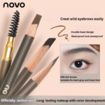 NOVO Ultra-Fine Dual-Ended Waterproof Eyebrow Pencil – 2 Pack - Image 3