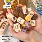 Creative Chocolate Eraser Simulation Shape Bread Biscuit Eraser Fun - Image 4