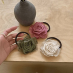 Dried Rose Hair Tie – Handmade Floral Hair Accessory