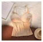 Jacquard Lace Back Beauty Padded Camisole Top - Image 2