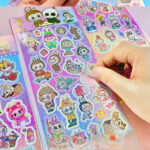 Cute Labubu Cartoon Holographic Stickers for Kids and Journaling - Image 4