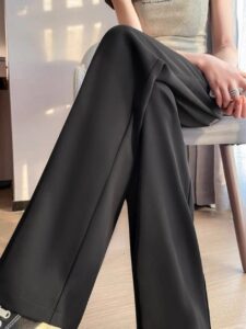 Black High-Waist Wide-Leg Formal Pants - Image 10