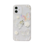 French Retro 3D Butterfly Glitter Phone Case – Elegant Protective Cover - Image 2