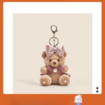 Original Plush Bear Keychain & Bag Charm, Cute Stuffed Animal Backpack Pendant for Girls