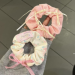 Ballet Princess Bow Lace Scrunchie – Korean Cute Cream Hair Tie - Image 6