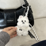 Adorable Westie Plush Keychain – Fluffy Dog Bag Pendant - Image 6