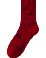 Red Lucky Mid Calf Socks Festive Matching Couple Socks - Image 5