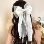 Elegant Jasmine Mesh Bow Hair Clip – Extra Large - Image 5