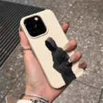 Hoodie Style Woven Texture Soft Phone Case for iPhone - Image 4