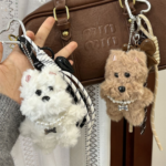 Adorable Westie Plush Keychain – Fluffy Dog Bag Pendant - Image 8