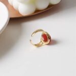 Retro Red Crystal Open Ring – Adjustable Luxury Ring - Image 8