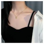 Beaded Snake Chain Heart Pendant Necklace for Women - Image 9