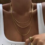 Layered Twisted Snake Bone Titanium Steel Collarbone Necklace for Women - Image 3