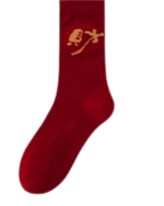 Red Lucky Mid Calf Socks Festive Matching Couple Socks - Image 7
