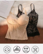 Jacquard Lace Back Beauty Padded Camisole Top - Image 5