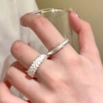 Chinese Style Brushed Open Ring – Luxury Adjustable Couple Ring - Image 4