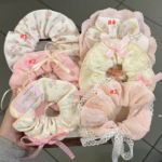 Ballet Princess Bow Lace Scrunchie – Korean Cute Cream Hair Tie - Image 9