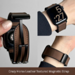 Crazy Horse Leather Magnetic Apple Watch Band – Sport Style Strap - Image 7
