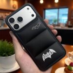 Bat Logo Shockproof Puffer Style Phone Case for iPhone - Image 2