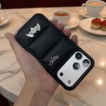 Bat Logo Shockproof Puffer Style Phone Case for iPhone - Image 3