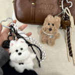 Adorable Westie Plush Keychain – Fluffy Dog Bag Pendant - Image 5