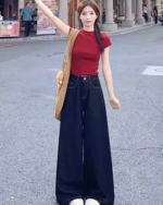 High Waist Wide Leg Jeans for Women - Image 5