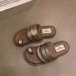 Roman Royal Toe Ring Flat Slippers for Women – Outdoor Sandals - Image 17