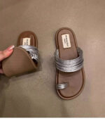 Roman Royal Toe Ring Flat Slippers for Women – Outdoor Sandals - Image 13