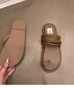 Roman Royal Toe Ring Flat Slippers for Women – Outdoor Sandals - Image 10