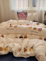 Cream Korean -style Sweet Cookies Monster bedding set - Image 7