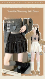 High-Waist Bow Tiered Lace Ruffle Mini Skirt - Image 18