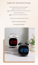 Creative Loud Metal Bell LED Alarm Clock for Heavy Sleepers - Image 13