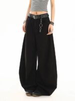 High-Waist Curved-Leg Clean Fit Casual Pants - Image 9