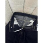 Dark Blue Low-Waist Slight Flared Wide-Leg Jeans - Image 4