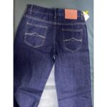 Dark Blue Low-Waist Slight Flared Wide-Leg Jeans - Image 5