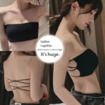 Strapless Padded Bandeau Bra with Cross Back Design - Image 10