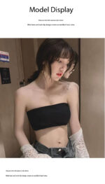 Strapless Padded Bandeau Bra with Cross Back Design - Image 9