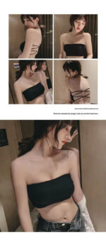 Strapless Padded Bandeau Bra with Cross Back Design - Image 7