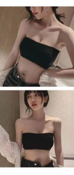 Strapless Padded Bandeau Bra with Cross Back Design - Image 6