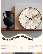 Butterfly Cream Art Silent Quartz Wall Clock - Image 6